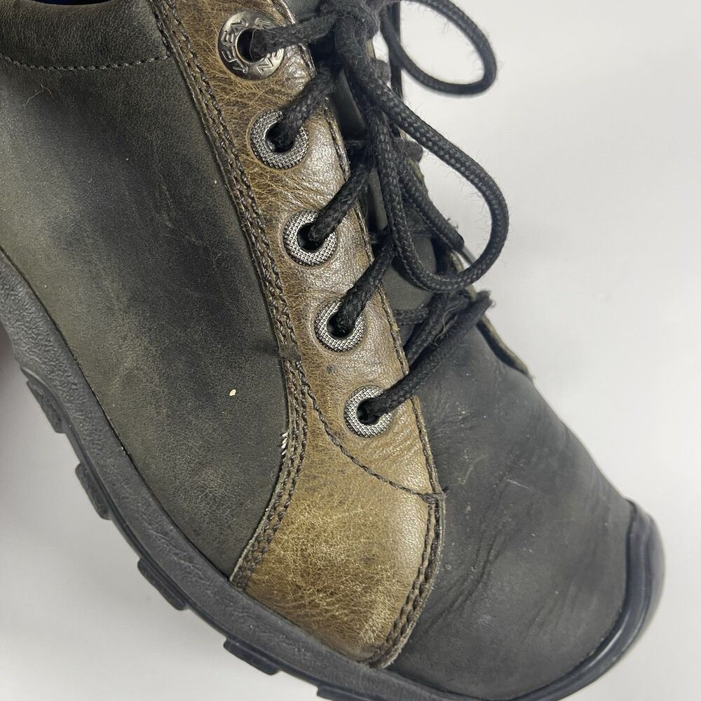 Keen Men's Low Hiking Walking Shoes - Black/Olive Leather - Size 9.5 - Picture 10 of 15